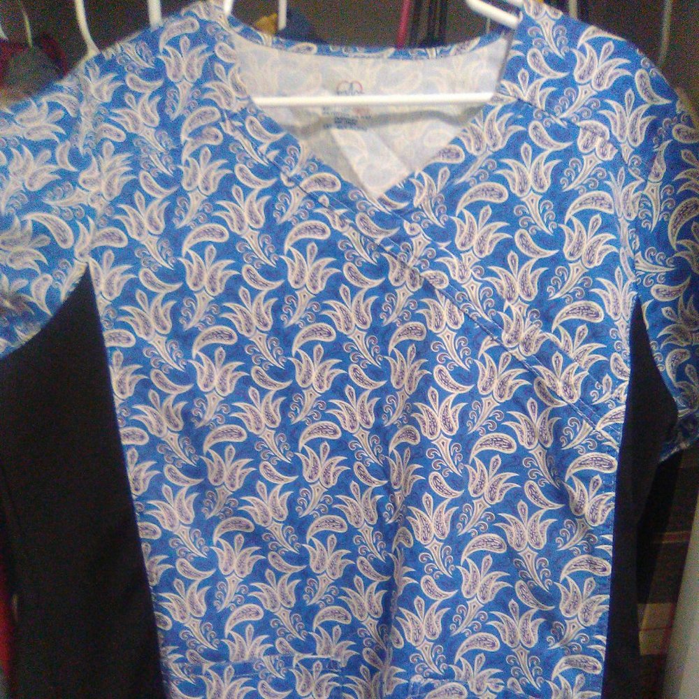 Women's White Label Stretch 1XL Scrub Top